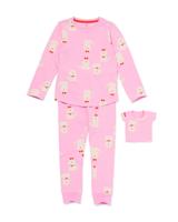 HEMA Kinderpyjama met poppenpyjama honden roze (roze)