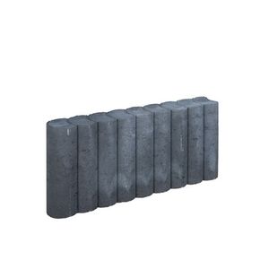 5 stuks! Rondo palissade zwart 8x25x50 cm - Gardenlux