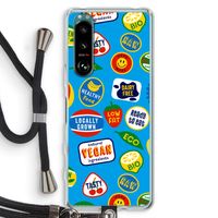Fruitsticker: Sony Xperia 5 III Transparant Hoesje met koord