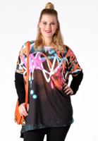 Yoek Wijd shirt graffiti | Zwart | Maat L Yoek Wijd shirt graffiti | Zwart | Maat L