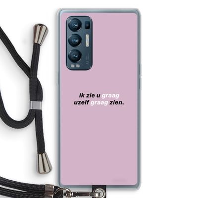 uzelf graag zien: Oppo Find X3 Neo Transparant Hoesje met koord