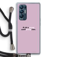 uzelf graag zien: Oppo Find X3 Neo Transparant Hoesje met koord