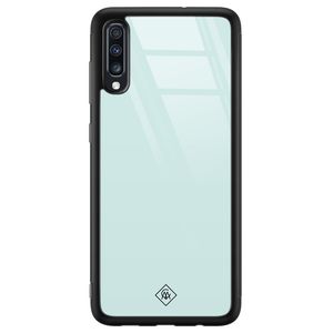 Samsung Galaxy A50 glazen hardcase - Pastel blauw