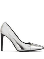 Giuseppe Zanotti escarpins Kurtney 105 mm à fini métallisé - Argent
