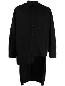 Yohji Yamamoto chemise asymétrique en coton - Noir