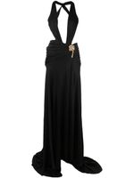 Roberto Cavalli robe fendue à détail de broche - Noir Roberto Cavalli robe fendue à détail de broche - Noir