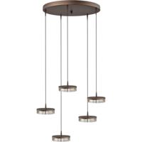 Masterlight 5-lichts hanglampImperia Ø 50cm cacao bruin - 2042-15-15-02-50-5