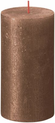 Bolsius shimmer rustiekkaars 130/68 koper