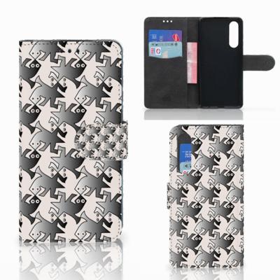 Huawei P30 | Telefoonhoesje | Met pasjeshouder | Salamander Grey