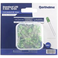 Barthelme LED-assortiment Groen Rond 3 mm 100 mcd 30 ° 20 mA 2 V