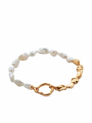 Monica Vinader x Mother of Pearl bracelet Keshi à perles - Or