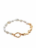 Monica Vinader x Mother of Pearl bracelet Keshi à perles - Or - thumbnail