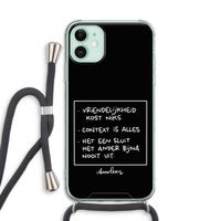 Mijn Motto's: iPhone 11 Transparant Hoesje met koord