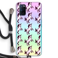Musketon Unicorn: Oppo A72 Transparant Hoesje met koord