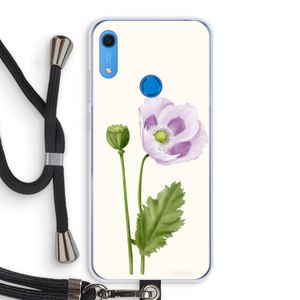 Purple poppy: Huawei Y6s Transparant Hoesje met koord