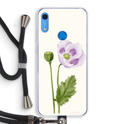 Purple poppy: Huawei Y6s Transparant Hoesje met koord