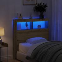 Hoofdbordkast met LED 100x17x102 cm artisan eikenkleurig Hoofdbordkast met LED 100x17x102 cm artisan eikenkleurig