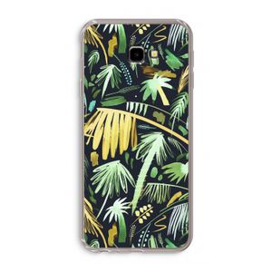 Tropical Palms Dark: Samsung Galaxy J4 Plus Transparant Hoesje