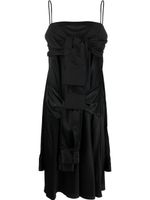 MM6 Maison Margiela robe en coton à détail noué - Noir