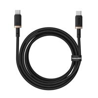 Baseus Dura Type C naar Type C 100 W snellaadkabel 2 m Zwart, Goud
