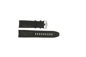 Horlogeband Jacques Lemans 1-1690A Leder Zwart 24mm