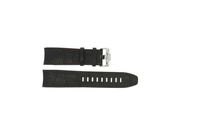 Horlogeband Jacques Lemans 1-1690A Leder Zwart 24mm