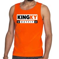 Oranje Kingky outfit tanktop / mouwloos shirt voor he - thumbnail