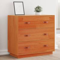 Dressoir 80x40x75 cm massief grenenhout wasbruin - thumbnail