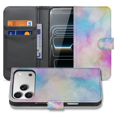 Apple iPhone 17 Pro | Bookcase | Hoesje Met Pasjeshouder Watercolor Light