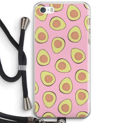 Dancing avocados: iPhone 5 / 5S / SE Transparant Hoesje met koord