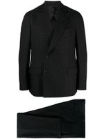 Lardini costume à veste à boutonnière croisée - Noir - thumbnail