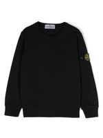 Stone Island Junior sweat en coton à patch logo - Noir