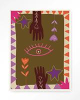 Urban Cotton Wandkleed 'Hands' 110 x 145cm in Floating Frame - off white
