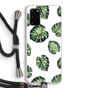 Tropische bladeren: Samsung Galaxy S20 Plus Transparant Hoesje met koord