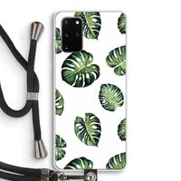 Tropische bladeren: Samsung Galaxy S20 Plus Transparant Hoesje met koord