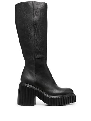 AGL bottines Tiggy 100 mm en cuir - Noir