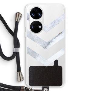 Marmeren pijlen: Huawei P50 Transparant Hoesje met koord