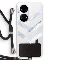 Marmeren pijlen: Huawei P50 Transparant Hoesje met koord
