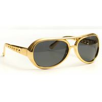 Party/verkleed bril - metallic goud - Verkleedbrillen - thumbnail