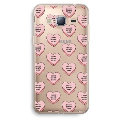 Chicks before dicks: Samsung Galaxy J3 (2016) Transparant Hoesje