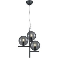 LED Hanglamp - Hangverlichting - Trion Pora - E14 Fitting - Rond - Mat Antraciet - Aluminium - thumbnail