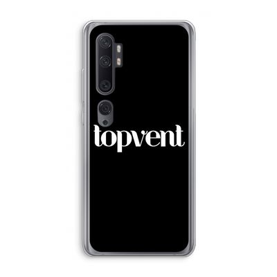 Topvent Zwart: Xiaomi Mi Note 10 Transparant Hoesje