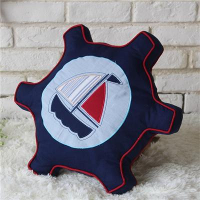 Piraat stijl Cushion Bed rugleuning ondersteuning gooien kussen met kussen invoegt formaat: 47 x 47cm(Blue)