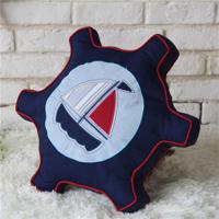 Piraat stijl Cushion Bed rugleuning ondersteuning gooien kussen met kussen invoegt formaat: 47 x 47cm(Blue)