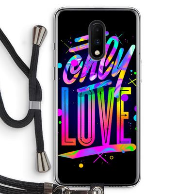 Only Love: OnePlus 7 Transparant Hoesje met koord