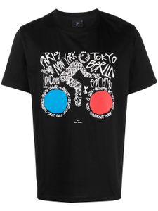 PS Paul Smith t-shirt en coton biologique à imprimé graphique - Noir