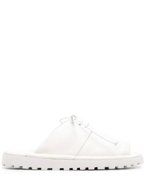 Marsèll sandales en cuir à lacets - Blanc