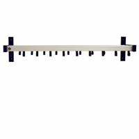 Basic Pro-line wandgarderobe met 19 haken - grijs/zwart