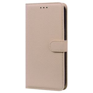 Samsung Galaxy S21 Plus hoesje - Bookcase - Koord - Pasjeshouder - Portemonnee - Camerabescherming - Kunstleer - Beige