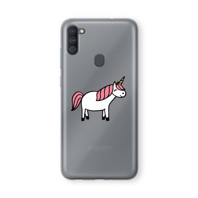 Eenhoorn: Samsung Galaxy A11 Transparant Hoesje
